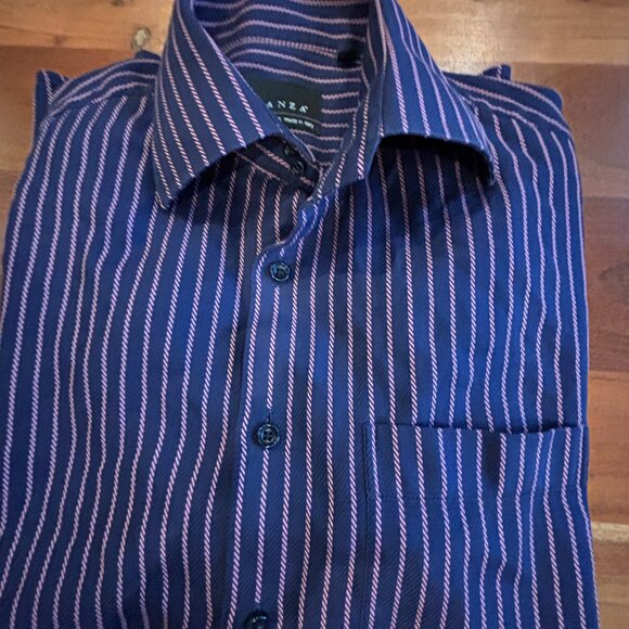 Stanza Long Sleeve Dress Shirt, Mens 42 cm/16.5 - Picture 13 of 15